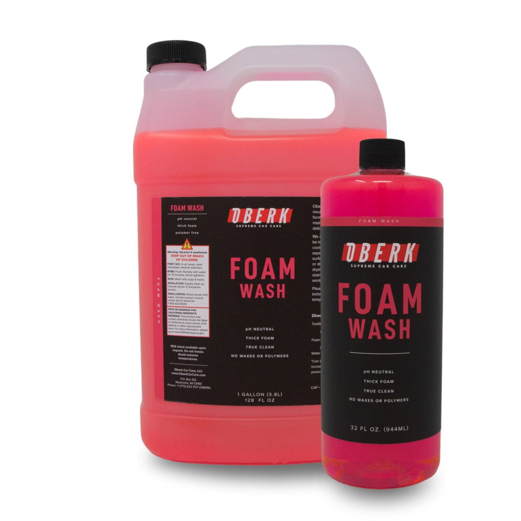 Oberk Foam wash Ph neutral car wash soap and shampoo Gallon and 32 oz 