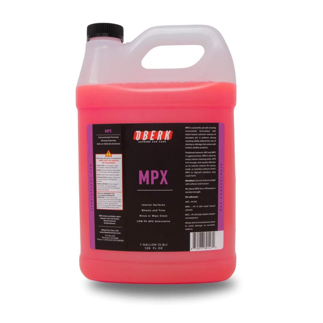 Gallon container of Oberk MPX on a white background